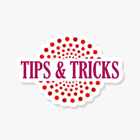 Tips and tricks sticker. Tips tricks isolated signのイラスト素材
