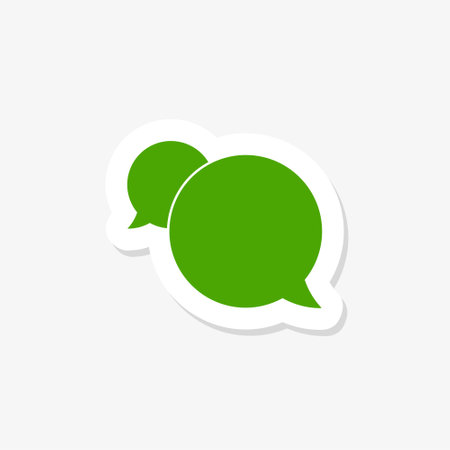 Speech bubble sign. Chat comment sticker iconのイラスト素材