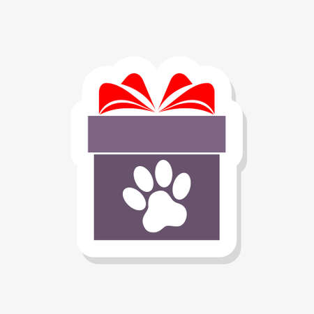 Logo for Pet Shop, Dog box stickerのイラスト素材