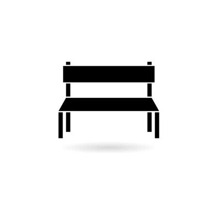 Bench icon icon on white backgroundのイラスト素材