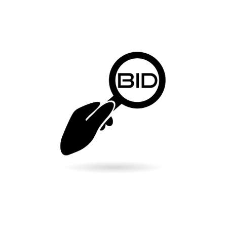 Bidding icon. Auction competition signのイラスト素材