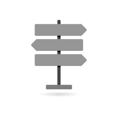 Road traffic sign. Signpost icon isolated. Pointer symbolのイラスト素材