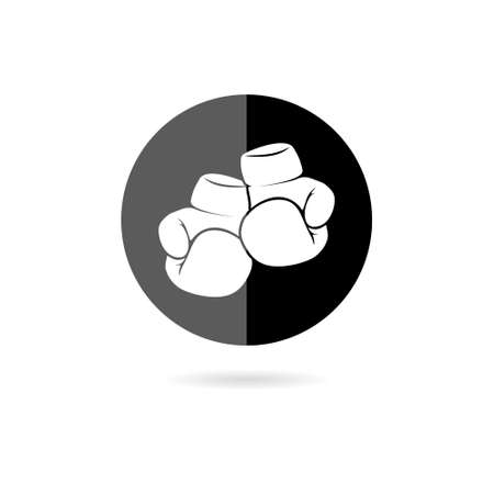 Boxing gloves icon isolated on white illustrationのイラスト素材
