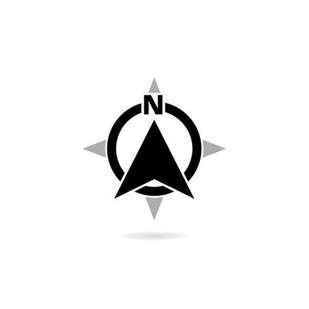 Compass icon isolated on white backgroundのイラスト素材
