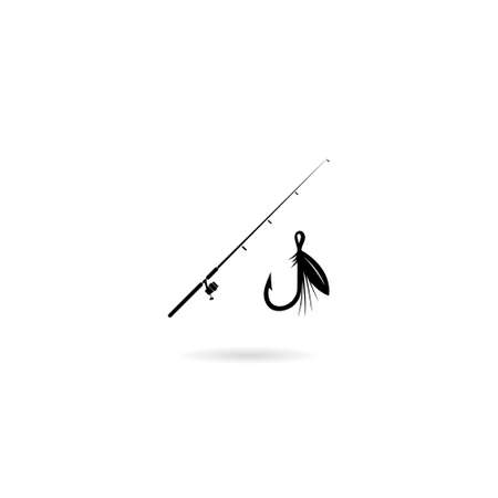 Fishing Rod on Isolated White Backgroundのイラスト素材