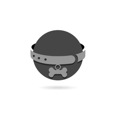 Dog collar strict icon isolated on white backgroundのイラスト素材