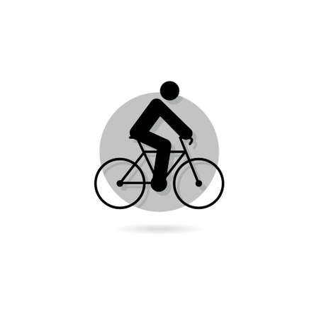 Bicycle icon isolated on white backgroundのイラスト素材