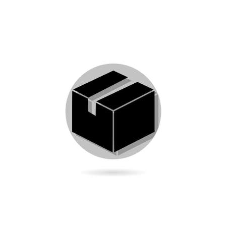 Package box icon isolated on white backgroundのイラスト素材
