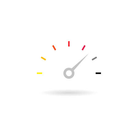 Speedometer icon isolated on white backgroundのイラスト素材