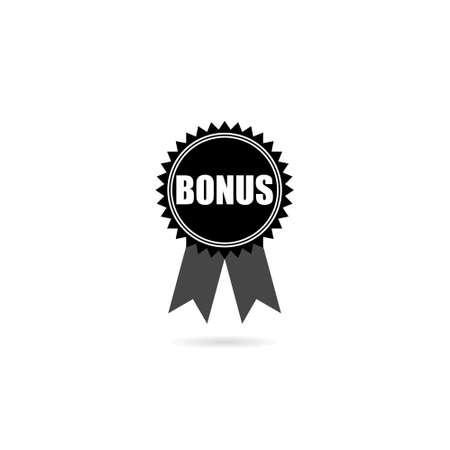 Bonus ribbon isolated on white backgroundのイラスト素材