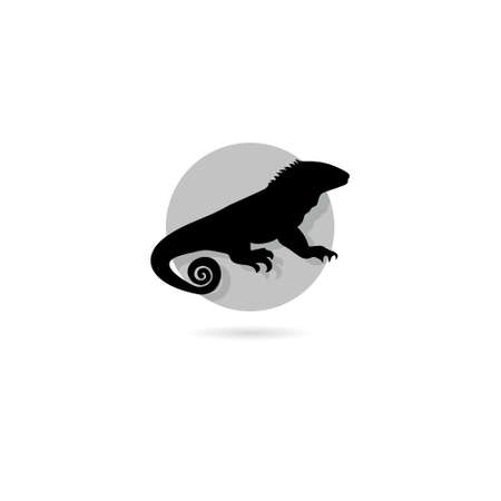 Chameleon icon isolated on white backgroundのイラスト素材