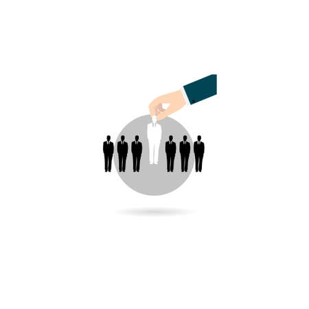 Search agency  isolated on white background. HR iconのイラスト素材