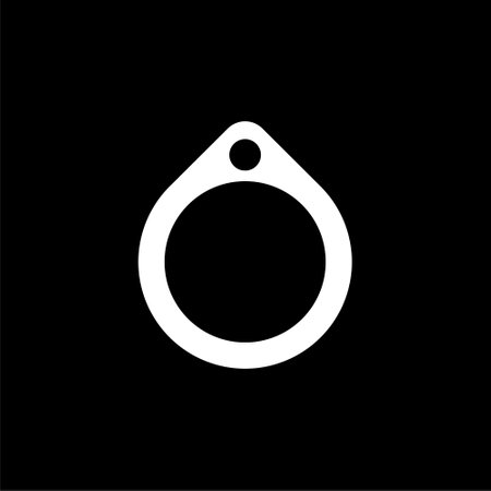 Empty price tag icon isolated on black backgroundのイラスト素材