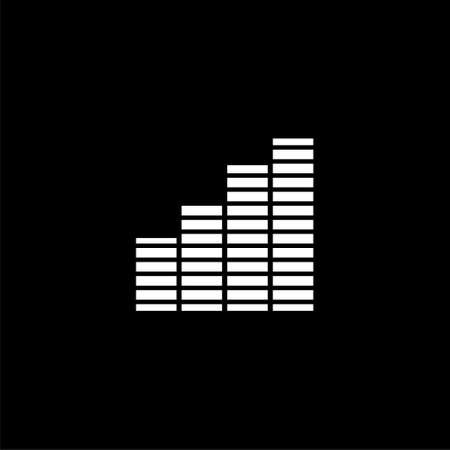 Growth creative symbol concept isolated on black backgroundのイラスト素材