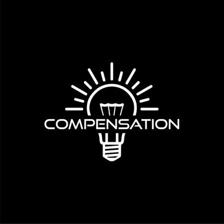 Compensation icon isolated on black backgroundのイラスト素材