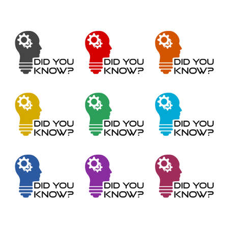 Did you know sign isolated on white backgroundのイラスト素材