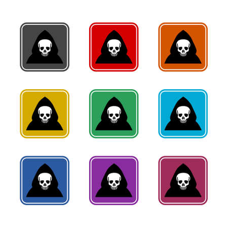 Death color icon set isolated on white backgroundのイラスト素材