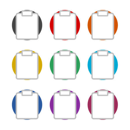 Empty form color icon set isolated on white backgroundのイラスト素材