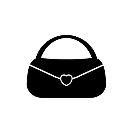 Handbag elegant icon on white background. Women handbag signのイラスト素材