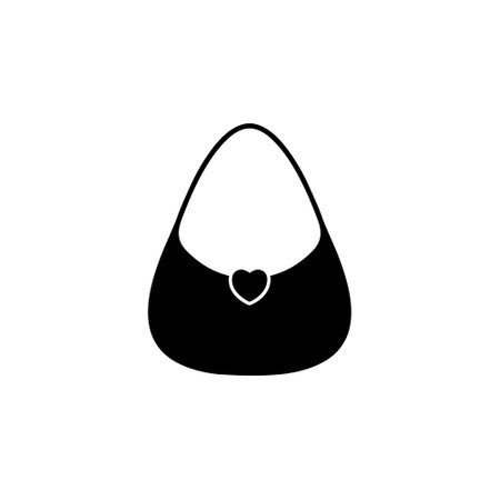 Handbag elegant icon on white background. Women handbag signのイラスト素材
