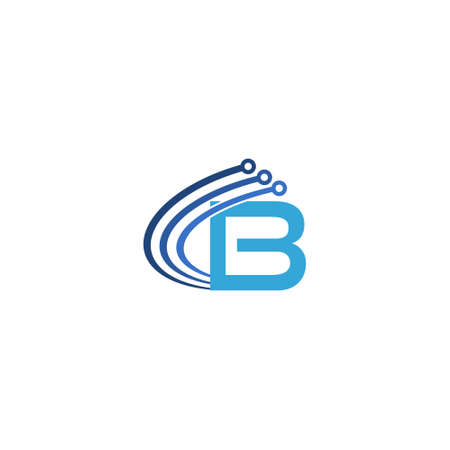 B letter data tech logo conceptのイラスト素材