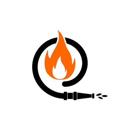 Fire station icon on white backgroundのイラスト素材