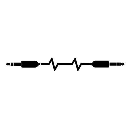 Audio jack icon isolated on white backgroundのイラスト素材