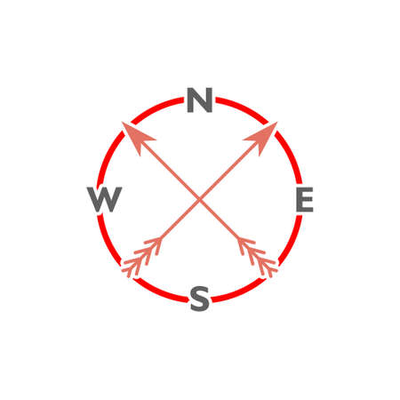 Compass icon. Indian arrows logoのイラスト素材