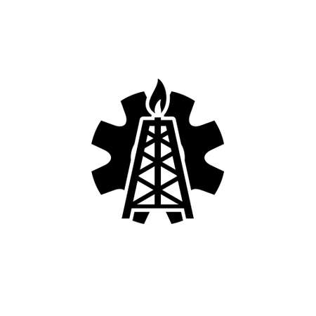 Oil rig icon isolated on white background. Gas tower signのイラスト素材