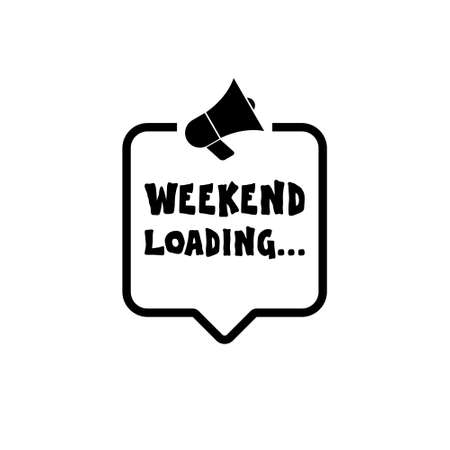 Weekend Loading Business Concept isolated on white backgroundのイラスト素材