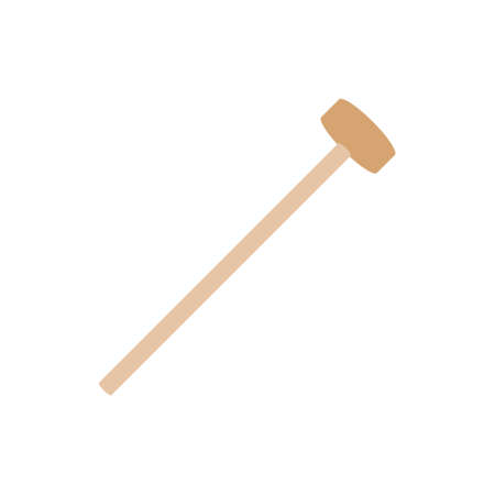 Wood hammer icon isolated on white backgroundのイラスト素材
