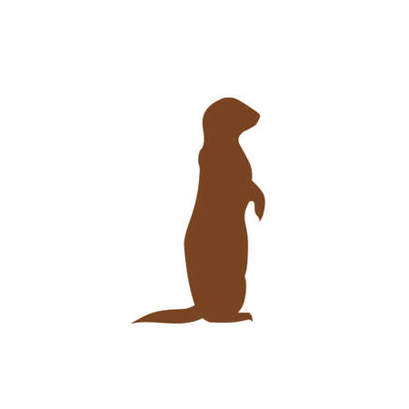 Otter side view icon isolated on white backgroundのイラスト素材