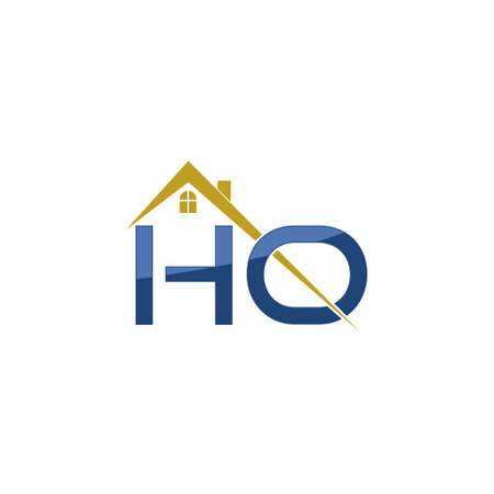 HO letter Type Logo Real Estate Designのイラスト素材