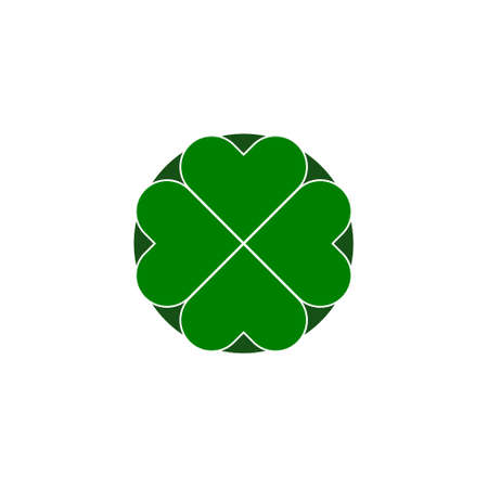 Shamrock sign. Shamrock icon. Four leaf clover logoのイラスト素材