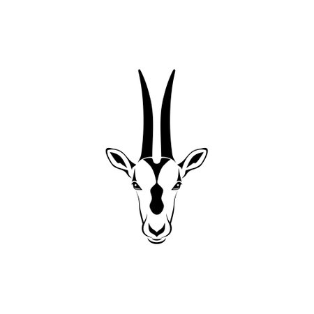 Goat head icon isolated on white backgroundのイラスト素材