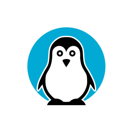 Penguin icon isolated on white backgroundのイラスト素材