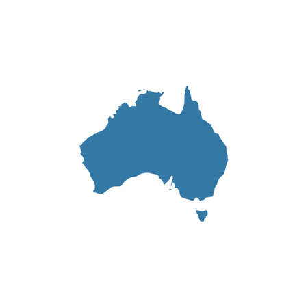 Map of Australia country isolated on white backgroundのイラスト素材