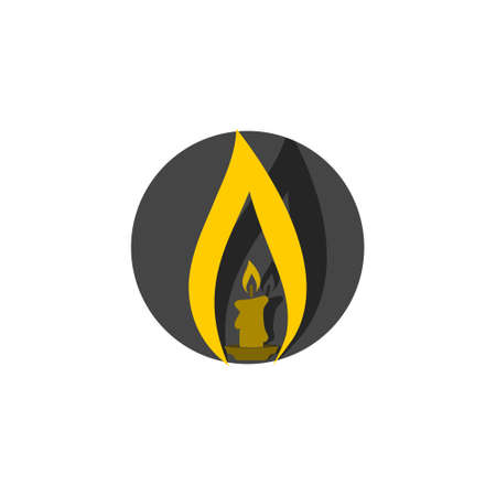 Candle icon isolated on white backgroundのイラスト素材