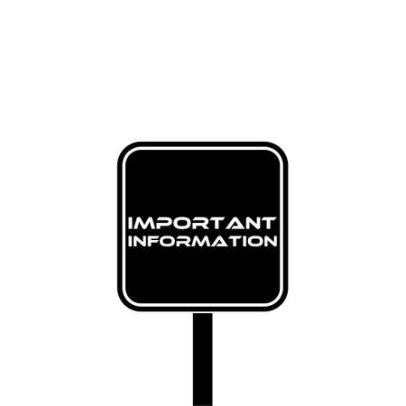 Important Information road sign isolated on white backgroundのイラスト素材