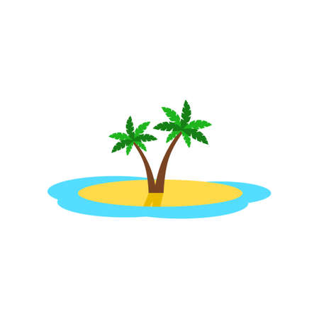 Palm Tree Island icon isolated on white backgroundのイラスト素材