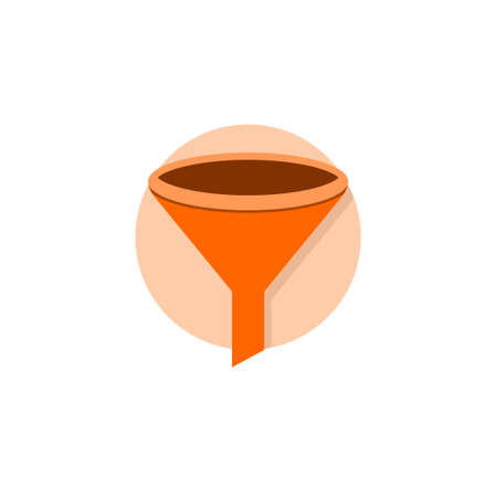 Oil funnel icon. Isometric of oil funnel icon for web design isolated on white backgroundのイラスト素材