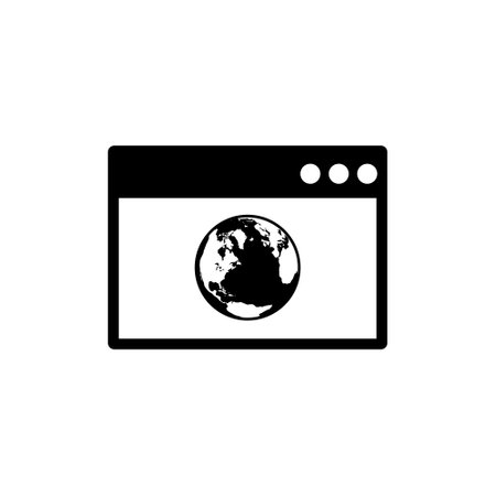 Browser icon isolated on white backgroundのイラスト素材