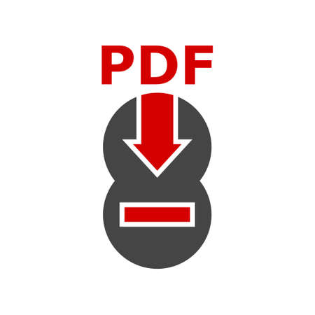 PDF Download icon. File download icon. Document text isolated on white backgroundのイラスト素材