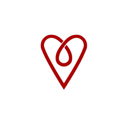 Heart logo. Heart icon isolated on white backgroundのイラスト素材