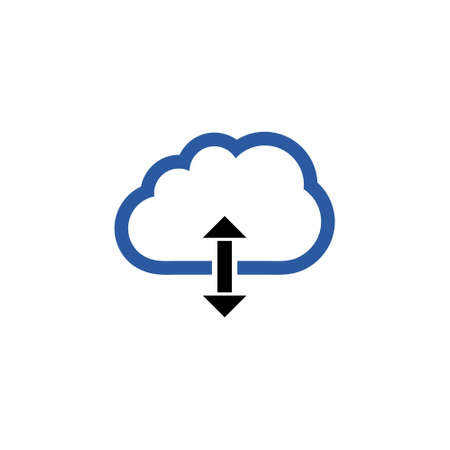 Cloud computing icon isolated on white backgroundのイラスト素材