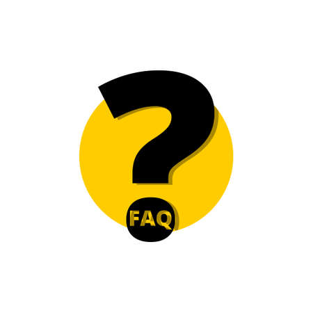FAQ button icon isolated on white backgroundのイラスト素材