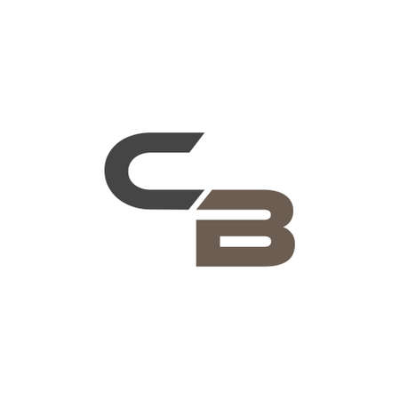 Creative strong initial letter CB logo isolated on white backgroundのイラスト素材