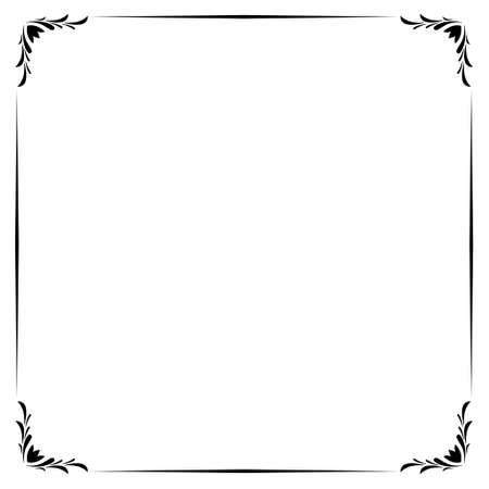 Border ornament pattern frame. Decorative Line Border Frameのイラスト素材