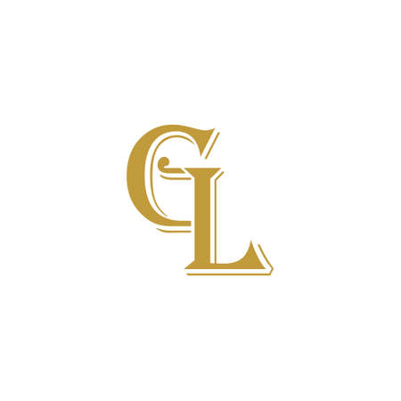 GL initial letter logo isolated on white backgroundのイラスト素材