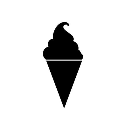 Simple Ice cream icon isolated on white backgroundのイラスト素材